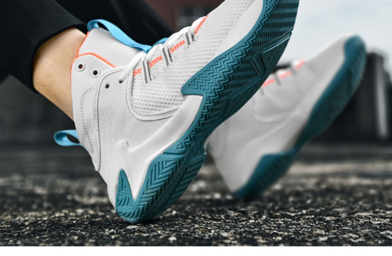 科比aj12代破影篮球鞋夏季大童实战耐磨哈登14驭帅9音速8男鞋 白青绿