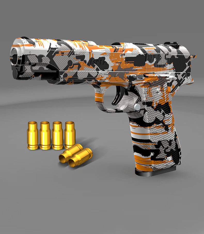 恶灵骑士格洛克抛壳软弹枪涂鸦儿童模型玩具手枪小男孩生日礼物和平