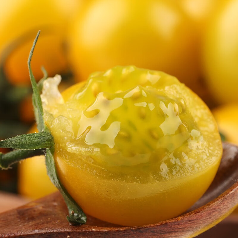 日本引进黄色小番茄千禧黄色圣女果草莓小柿子新鲜自然熟顺丰速运3斤