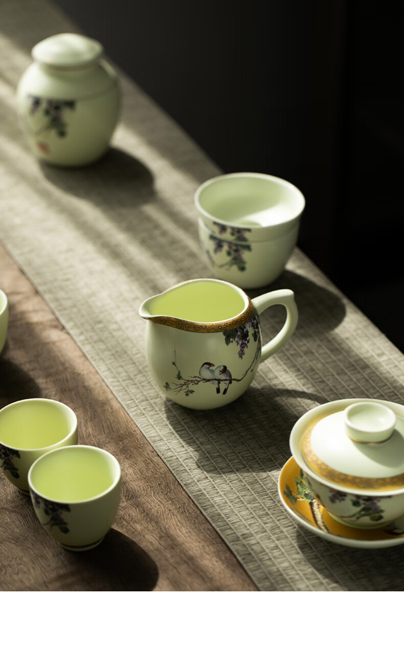 故宫文创马克杯德鸿窑茶具盖碗单个功夫茶泡茶碗不烫手茶杯三才碗复古