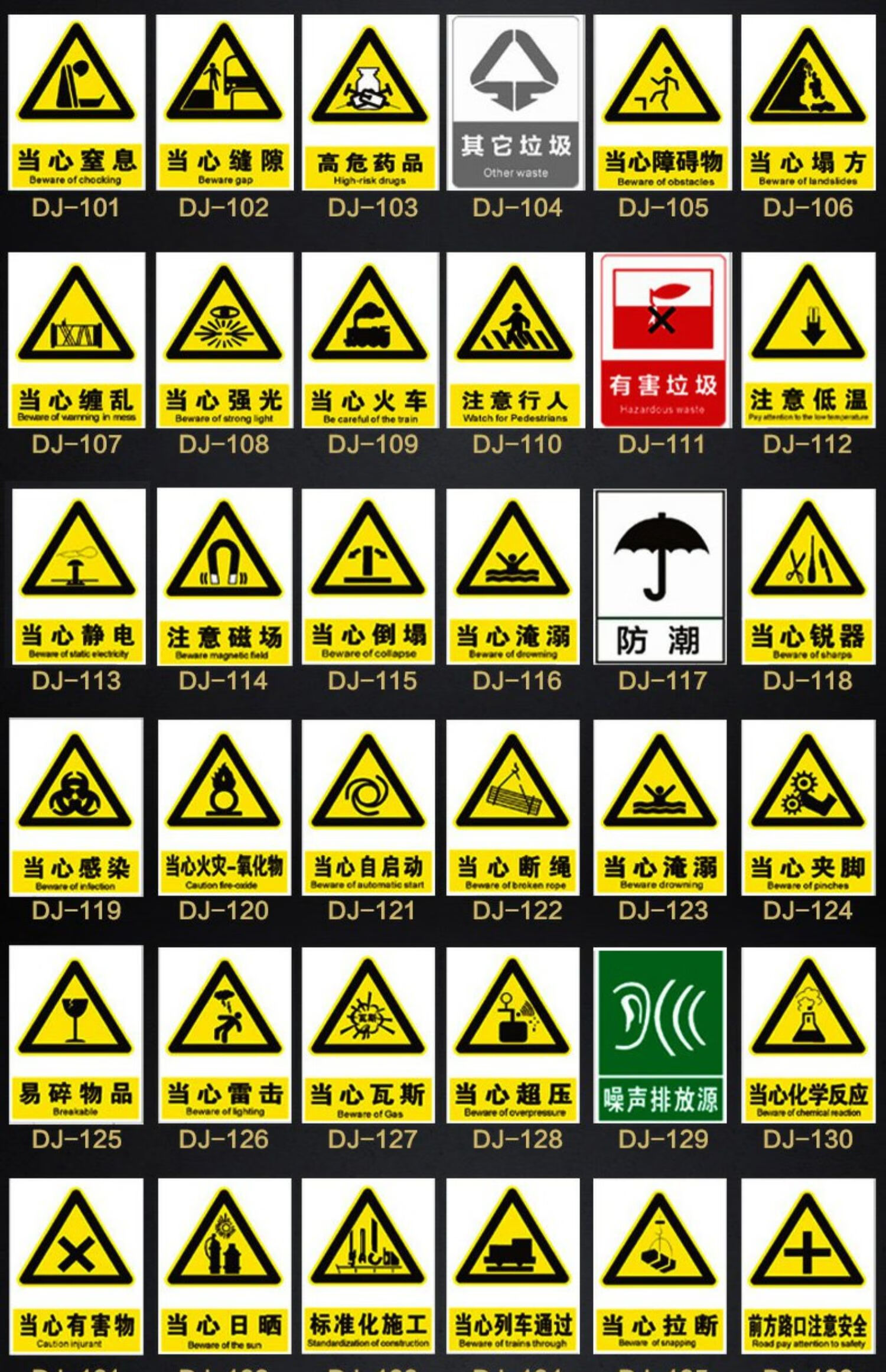 警示牌指示牌工地高空危险提醒提示牌标示牌警示标志标识牌定做标识贴