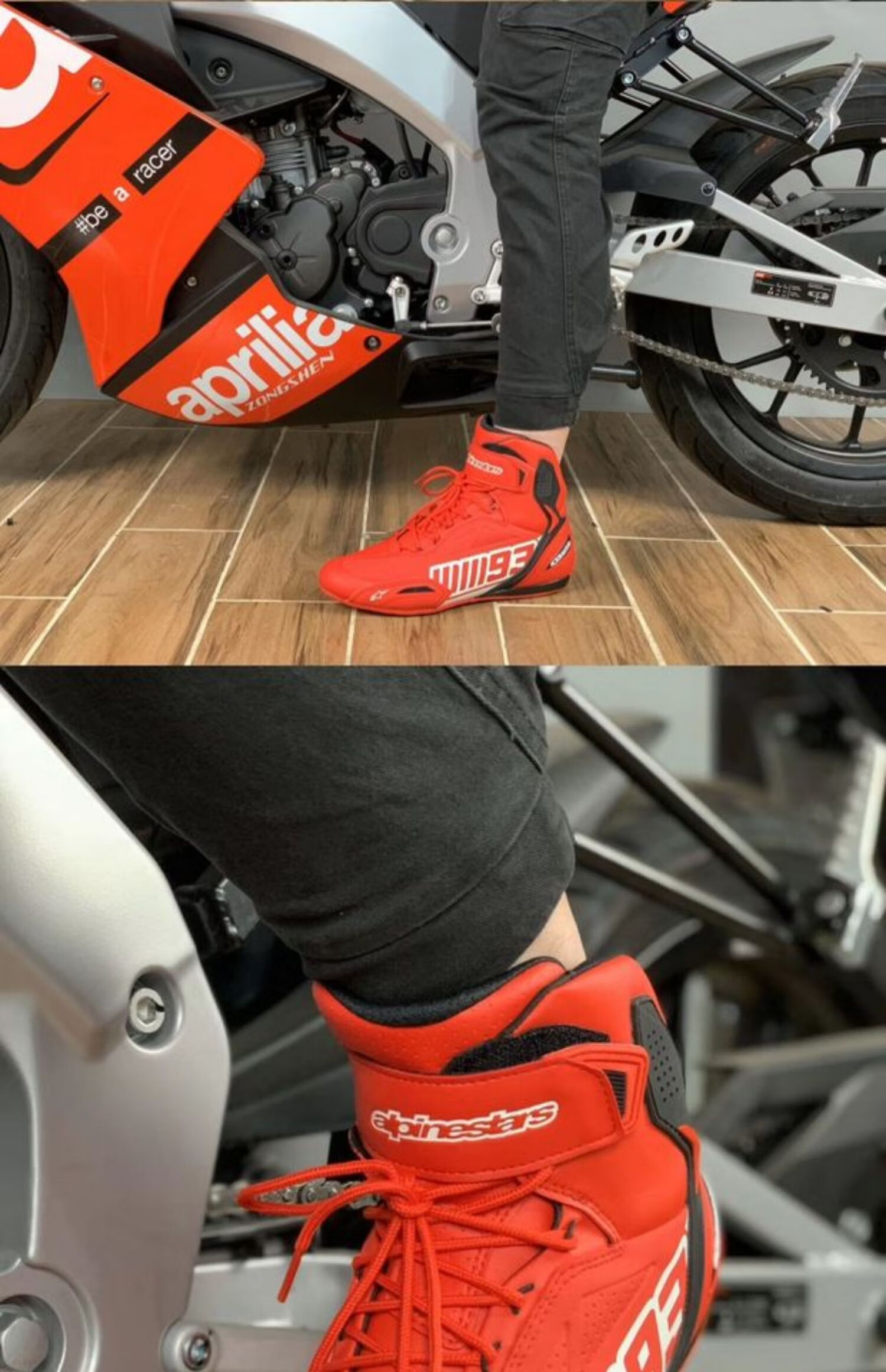 a星摩托车骑行短靴丹尼斯机车鞋骑士赛车越野夏四季防水摩旅冬男 黑色