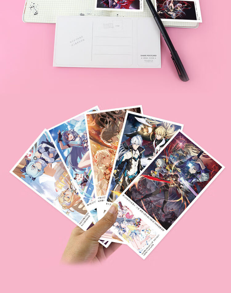 崩坏3三精美周边珍藏卡明信片大小卡贴纸徽章卡贴高清照片礼品画册