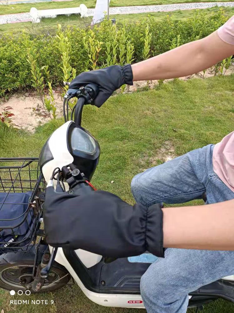 冬季摩托车把套电动车护手套 薄厚两款夹棉电动摩托车手套电车防风