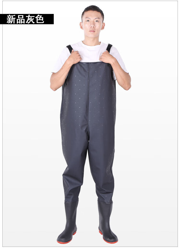 水衣裤捞鱼加厚半身下水裤防水衣服雨裤水叉裤子捕鱼全身男连体水裤雨