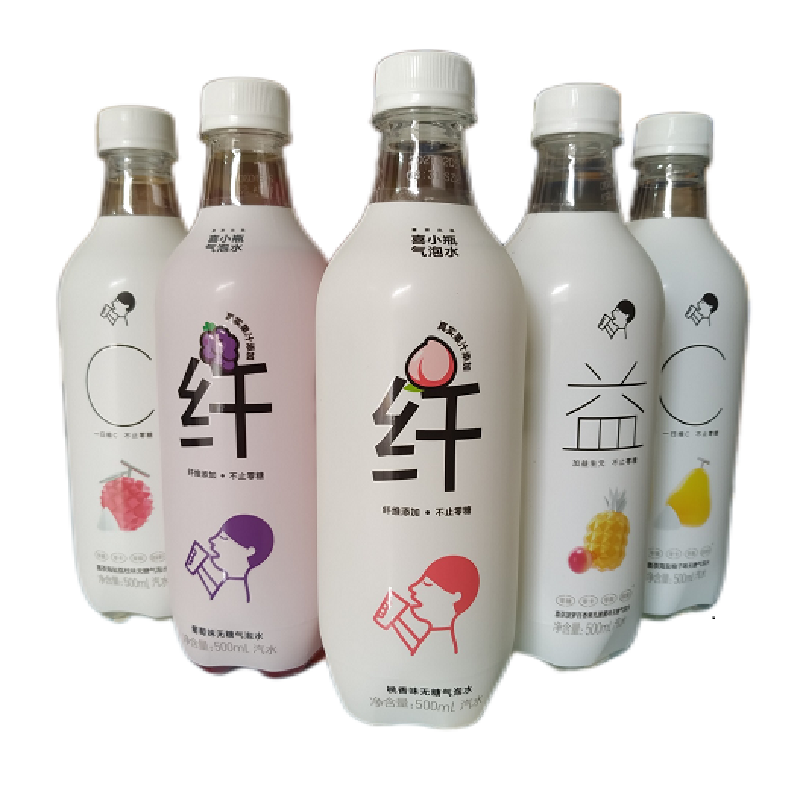 气泡水 喜小瓶气泡0糖汽水饮料500ml*5瓶 网红饮 任意5口味各1瓶