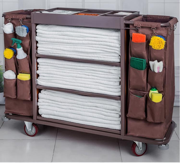 沂阳yiyang酒店客房多功能手推车布草车保洁工作车清洁车客房口服务车