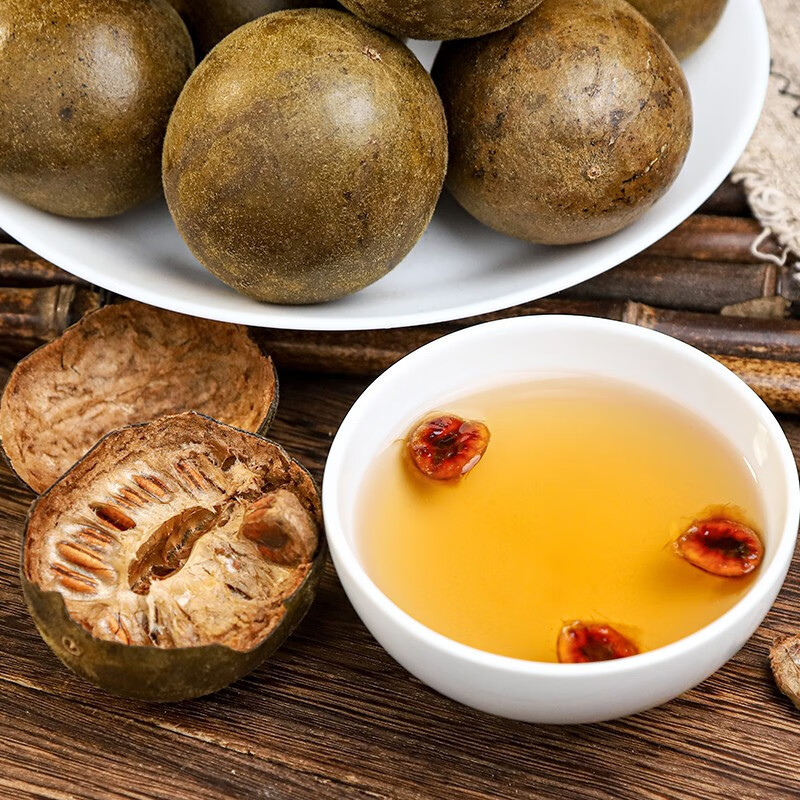 吱咴 罗汉果 神仙果 广西罗汉果小果凉茶食用卤肉调料香料 250g【图片