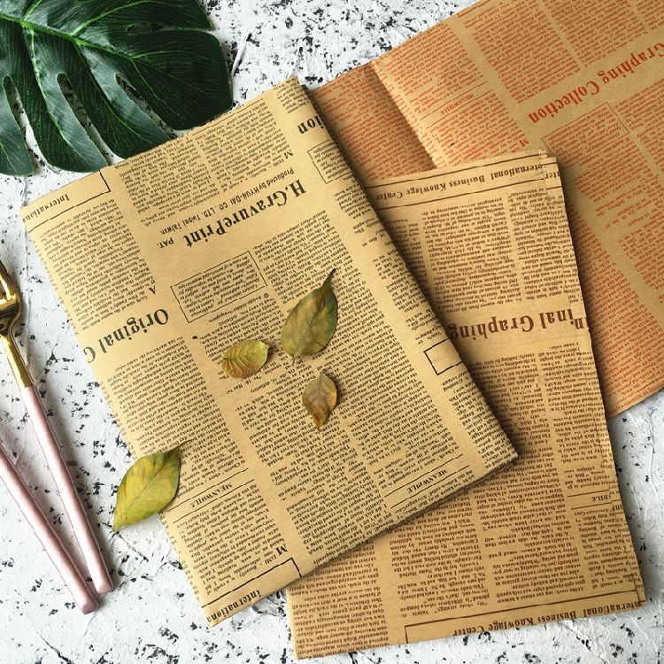 复古英文报纸纸鲜花包装纸英文背景墙纸包书纸礼盒纸花束纸大英文黑字