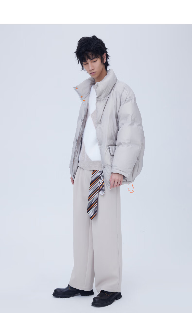 bosie石津川新款轻盈便穿短款羽绒服外套潮 黑色 l【图片 价格 品牌