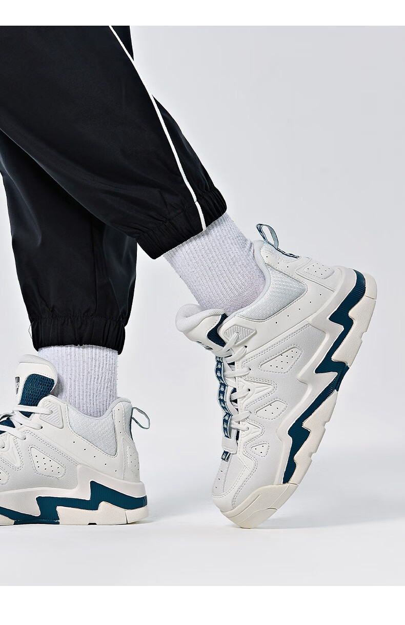 kappa卡帕串标高帮板鞋情侣男女运动鞋撞色篮球鞋小白鞋韩国白黑色012