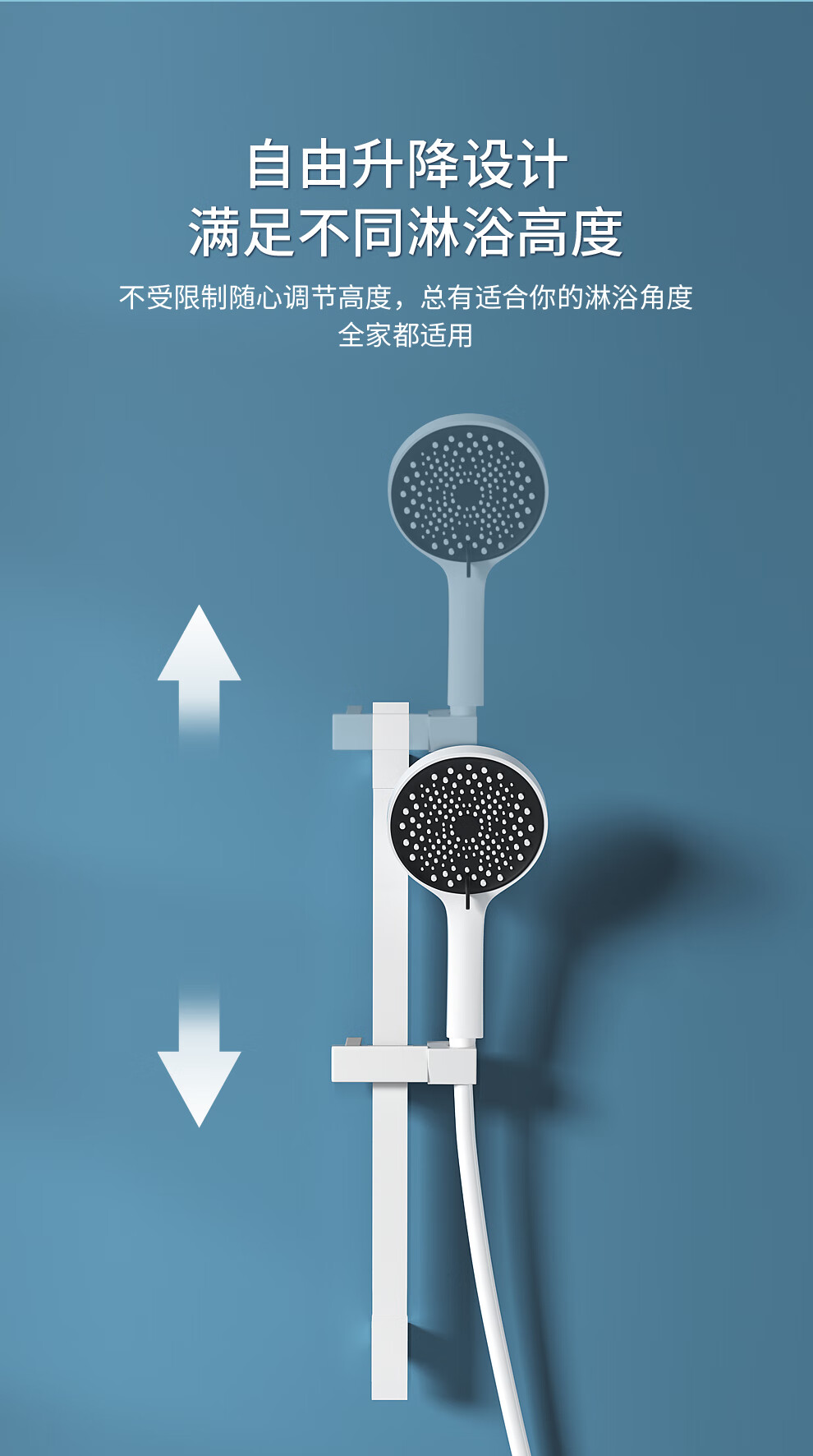 德国gohu卫浴淋浴简装恒温花洒套装家用全铜浴缸黑色龙头增压喷头简约