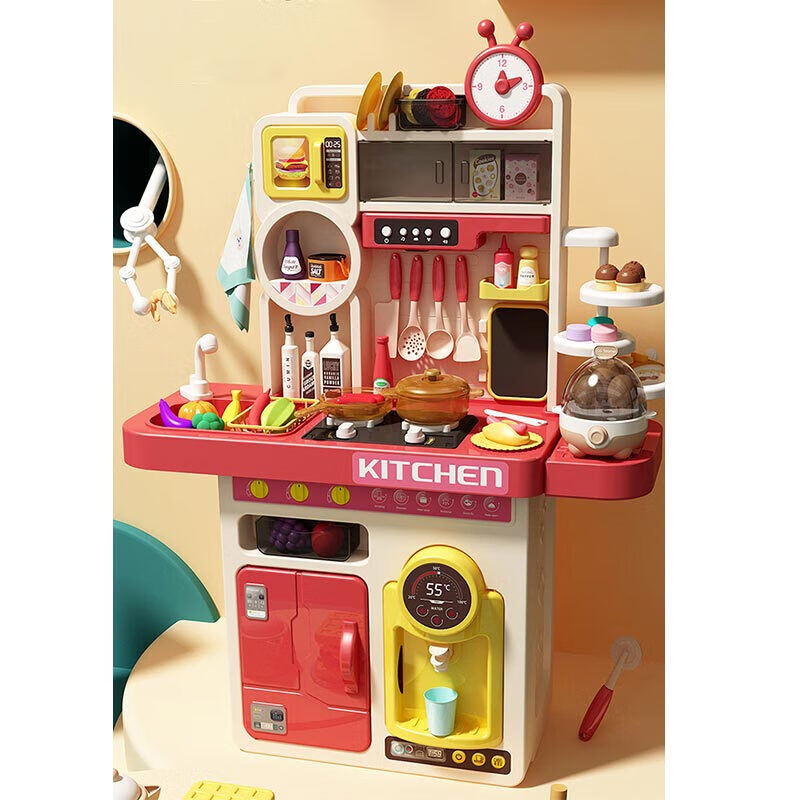儿童过家家厨房玩具套装仿真做饭煮饭女孩宝宝厨具女童男生日礼物75cm