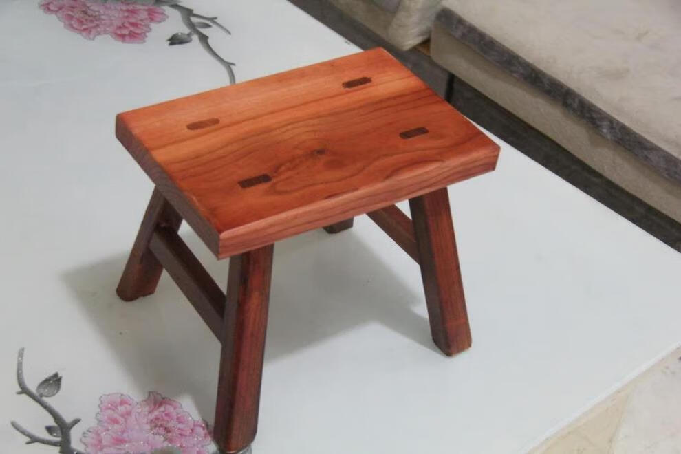 瑰紫小板凳实木凳家用小凳子矮凳老榆木实木凳换鞋凳跳舞凳垫脚木头凳