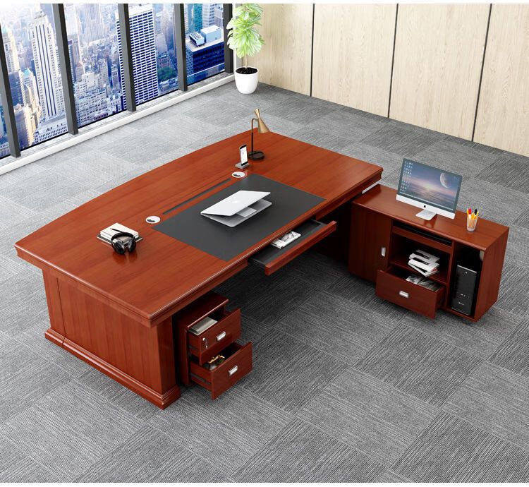办公桌大班台老板桌椅组合中式主管桌现代简约18米经理桌总裁桌18米单
