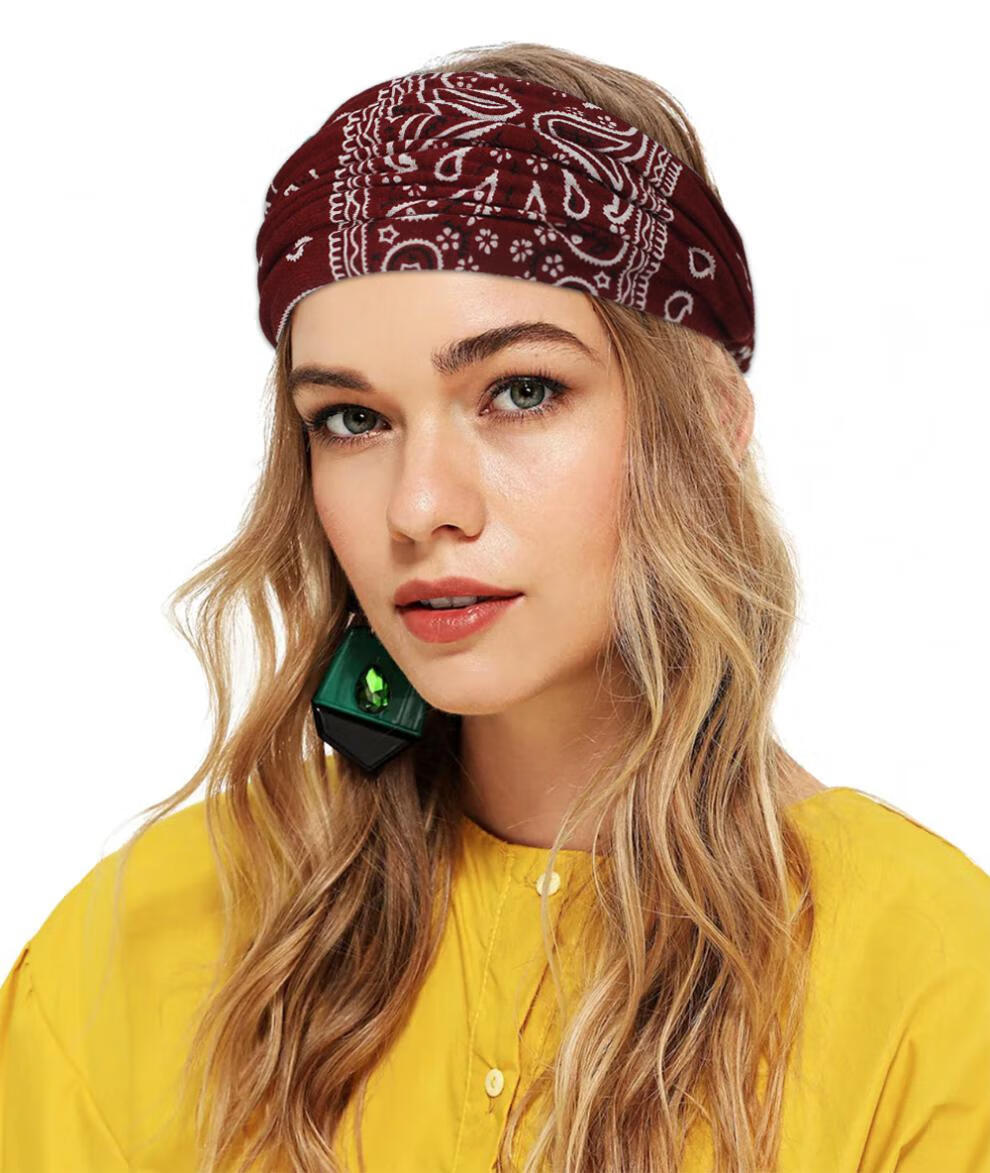 额头带 吸汗带 头带欧美时尚松紧瑜伽发带女防滑运动健身吸汗头巾头带