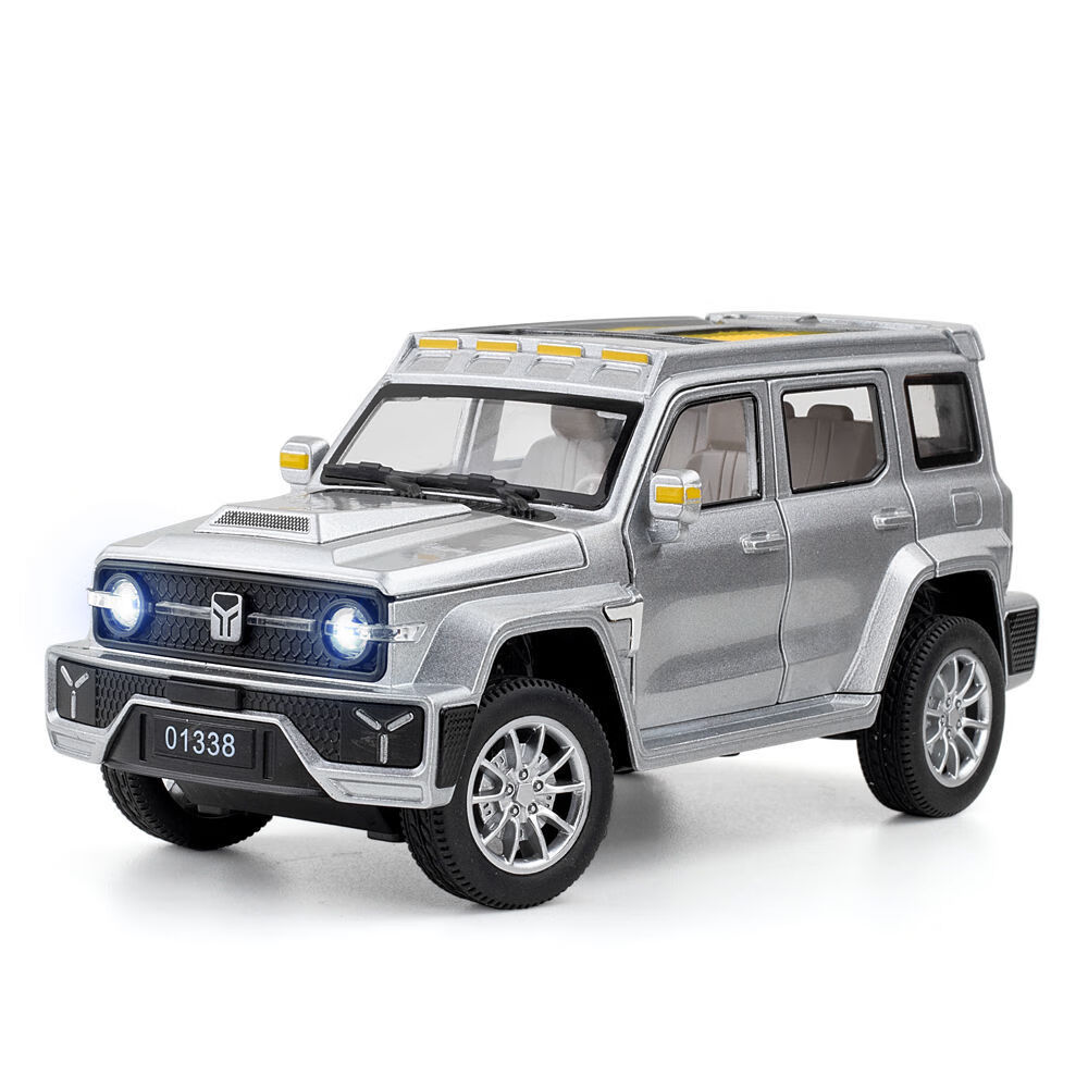 长城坦克300赛博朋克版汽车模型合金越野车摆件玩具车124奔驰g500白色