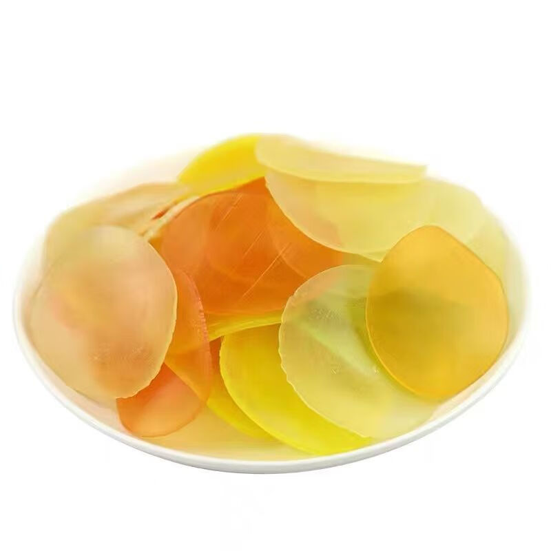 自己炸网红龙彩色泡司散装无色干膨化油炸小吃原料 泡司 彩色混装150