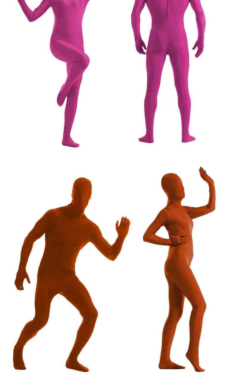 kigurumi全包紧身衣纯色莱卡zentai紧身衣全身包裹连体衣cosplay舞台