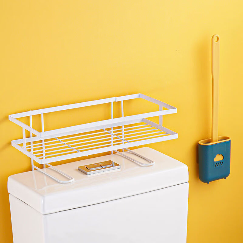 马桶置物架厕所洗手间多功能免打孔浴室收纳架浴室挂壁架 马桶置物架
