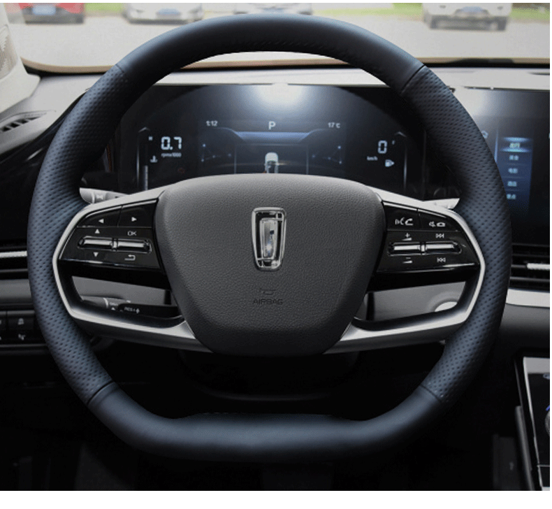适用于道奇酷威方向盘套真皮手缝汽车把套挑战者dart锋哲内饰改装翻毛