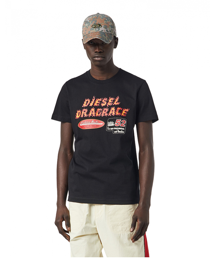 diesel迪赛2022春夏新品男士时尚印花修身圆领短袖t恤a038420hayu9xxm