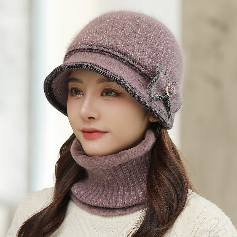 适合40多岁女秋冬帽子女大人帽子中老年人加绒骑车防风防寒冬季保暖