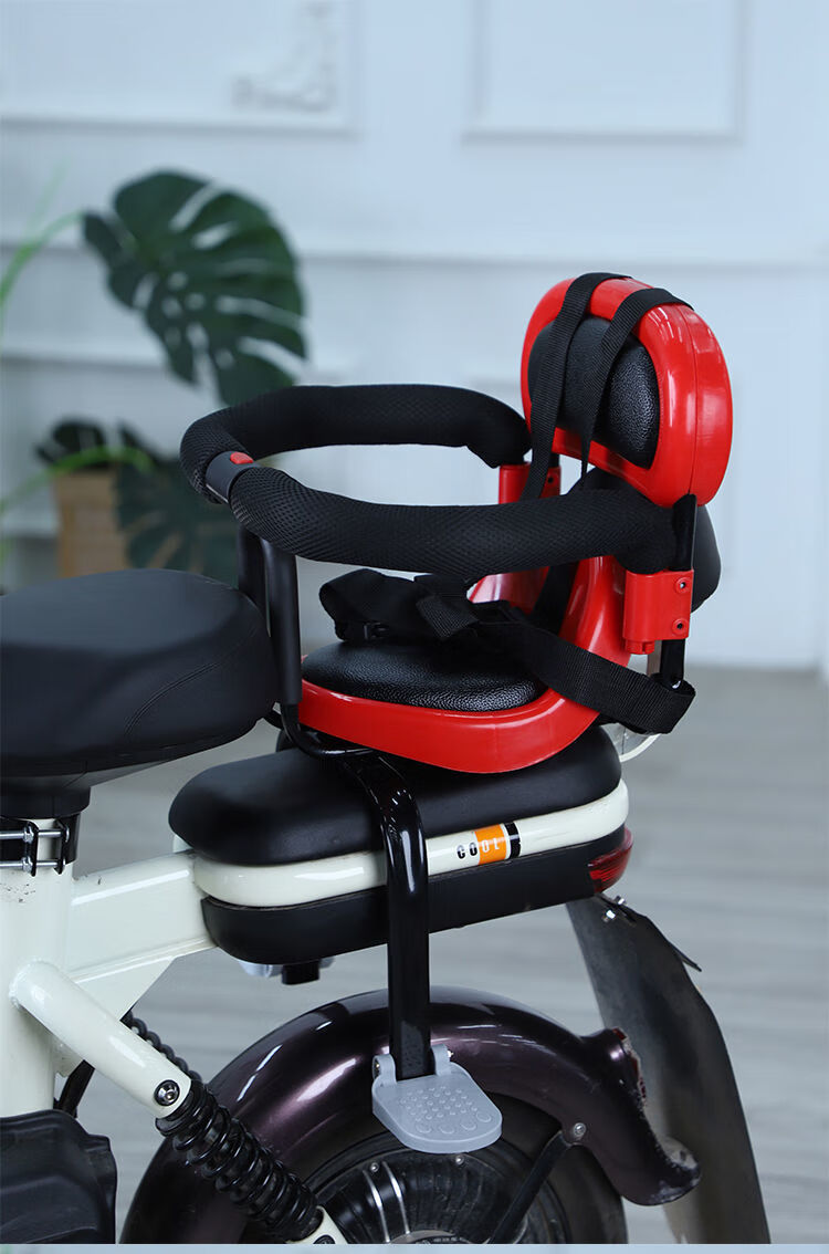 电动车自行车儿童后置座椅电车踏板车宝宝后座电瓶车婴儿后置椅子蓝色