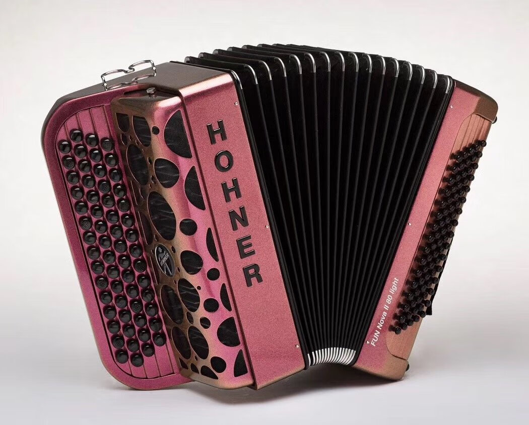 2020款德国霍纳牌80贝斯流行巴扬手风琴专业演奏定制款黄色