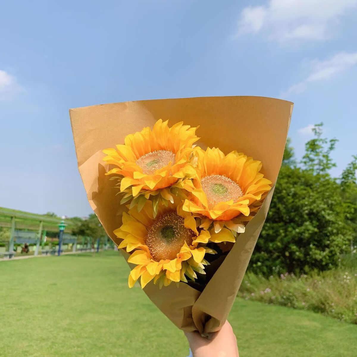 妃汐蒂ins韩国仿真向日葵太阳花拍照道具手拿花束客厅摆件饰品装饰