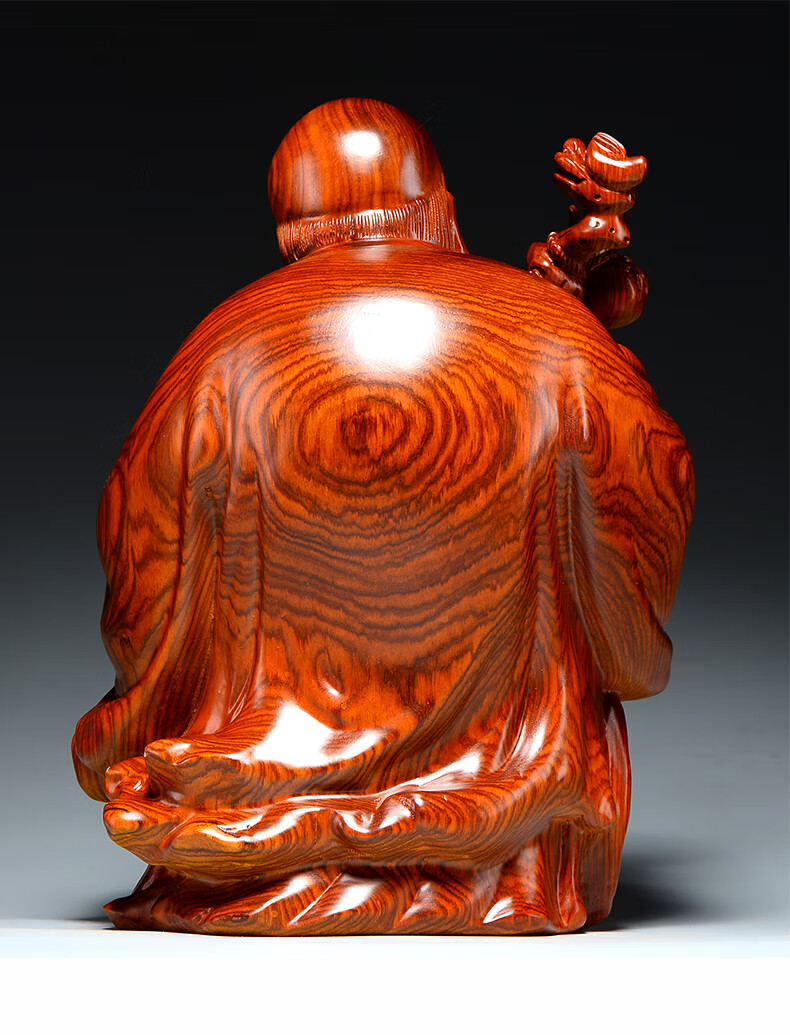 梵粟黄花梨木雕寿星翁摆件实木雕刻工艺品南极老人星寿公老寿星祝寿