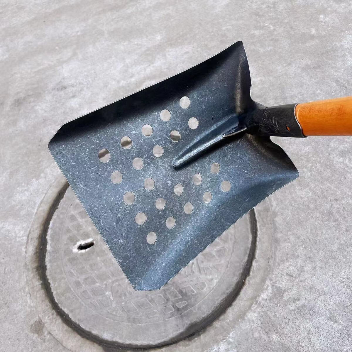 惠利得清污锹掏地沟下水道清淤泥弯锹污水井清掏工具清粪池地沟淤泥