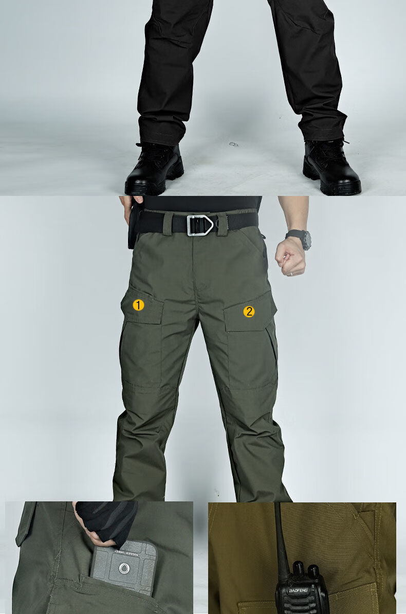 军霆b4防风防水战术裤男秋冬季户外野营工作裤工装裤宽松新版军绿色s