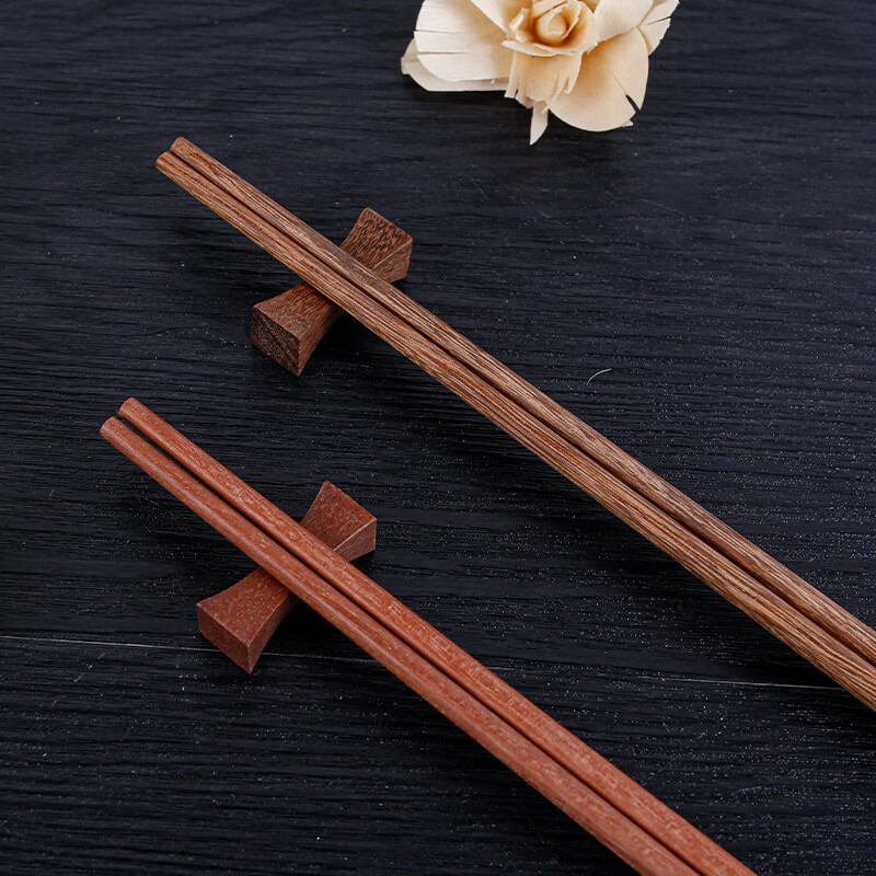 精选好物正宗火锅筷子地摊货源红檀木质鸡翅木独立包装火锅筷子加长
