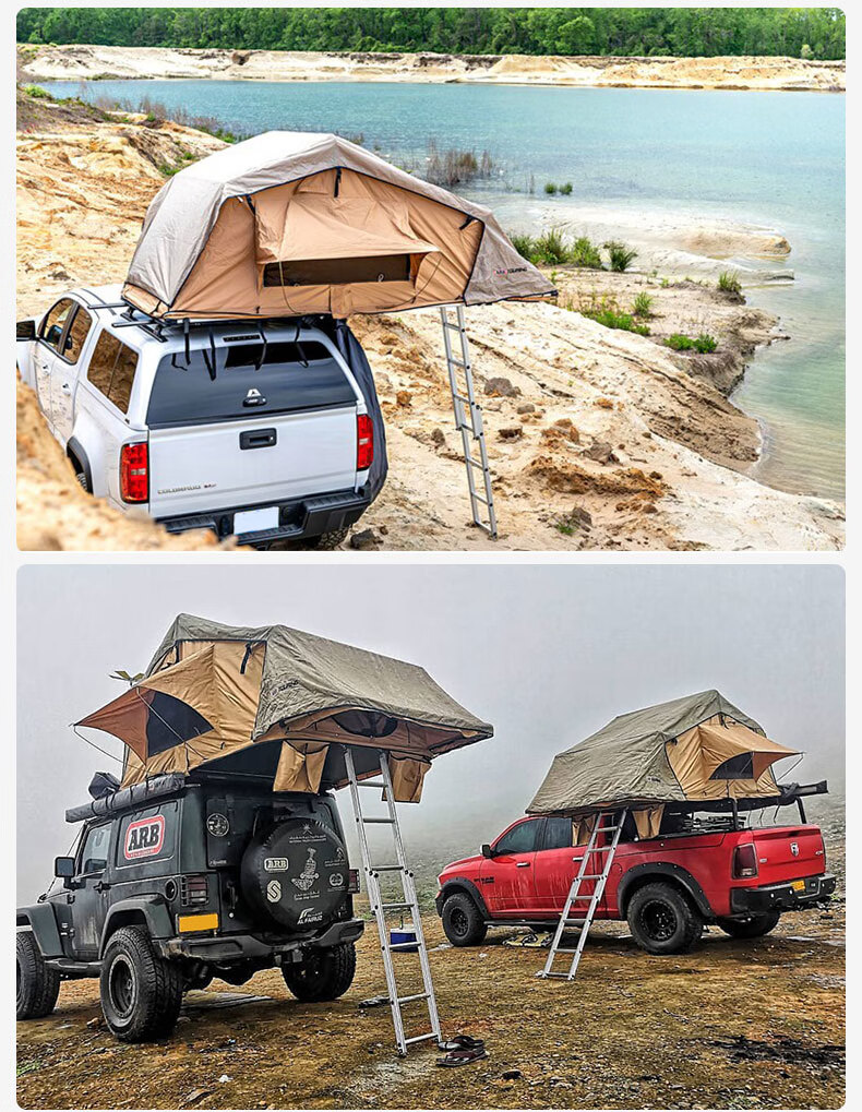 侧边车顶天幕户外越野汽车遮阳棚 牧马人车顶帐篷2点12x1点32x1点23米