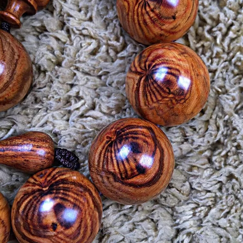 梵心阁孤品海南黄花梨手串蜘蛛纹重器老料佛珠文玩送礼物男士海黄手链