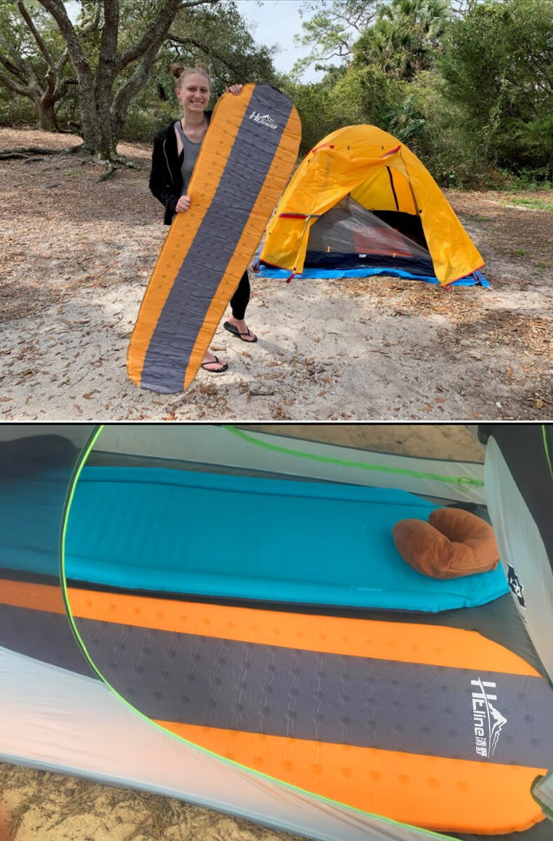 户外自动充气垫野营帐篷睡垫超轻便携防潮垫野外单人露营床垫子超轻款