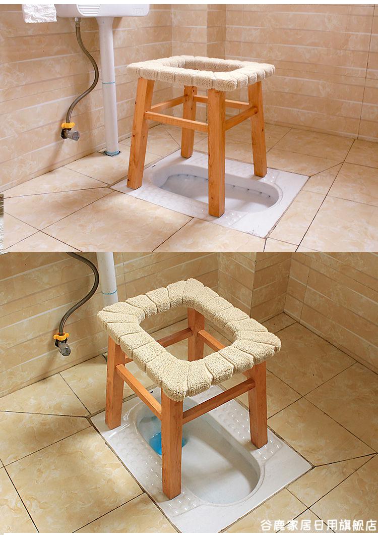 大便器坐凳坐便器老人孕妇成人家用实木卫生间马桶凳坐便椅加固座便