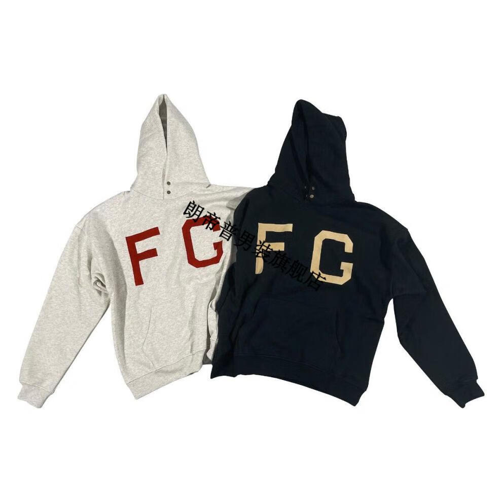 off同款fear of god fog第七季富贵fg休闲连帽男女卫衣 黑色连帽卫衣
