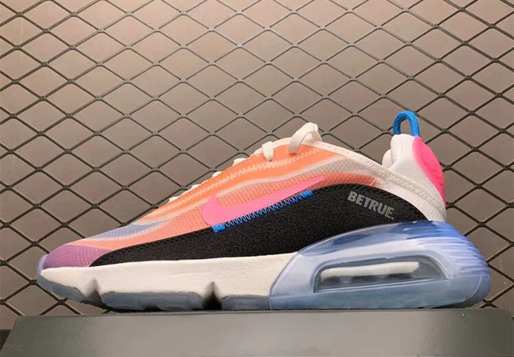 airmax2090跑步鞋白灰黑粉白蓝色王一博同款大气垫男女休闲运动鞋 米