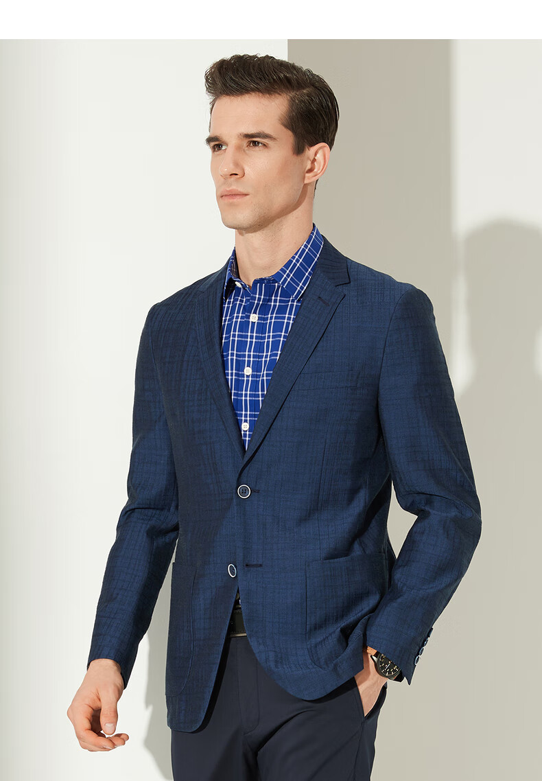 雅戈尔西服男春春季货品男士休闲西服单西商场同款商务休闲藏青175100