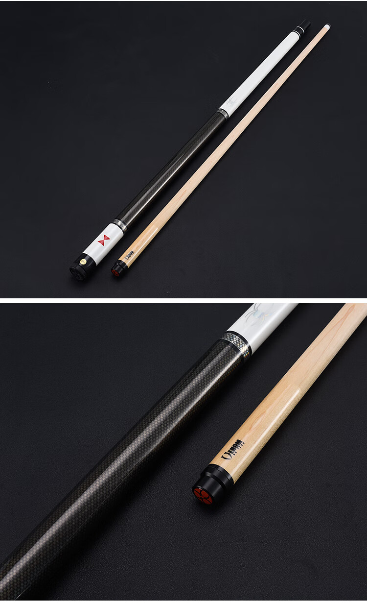 毒药台球杆桌球杆黑八九球杆大头杆小头杆9球杆手工杆 白色11.