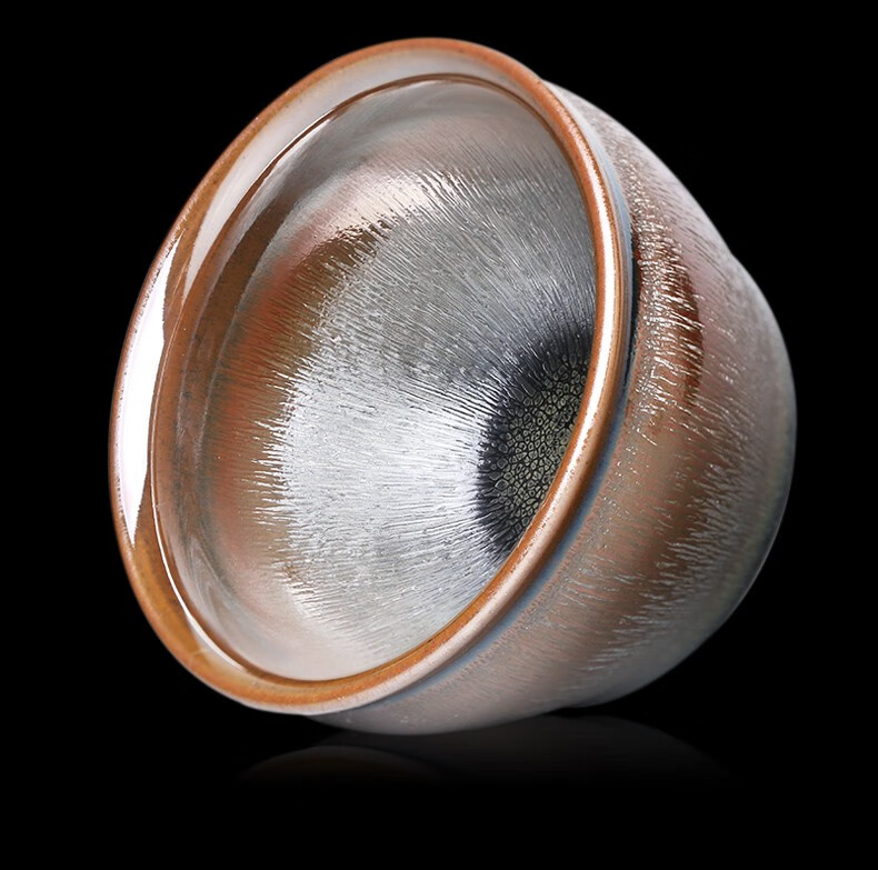 隐庐张伟大师级纯手工粉毫木兰甲正宗铁胎金兔毫建盏茶杯主人杯建窑束