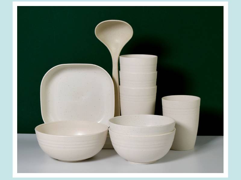 一次性碗耐高温 300ml稻壳餐具一次性碗圆碗加厚塑料碗 可降解耐高温