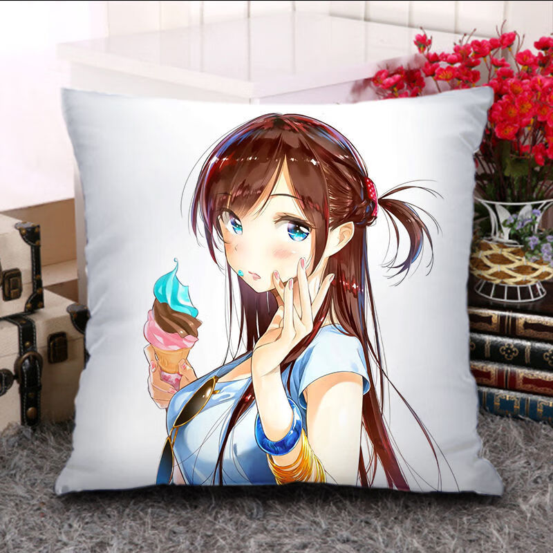 定制租借女友玩偶租借女友周边抱枕水原千鹤动漫话二次元靠垫枕头学