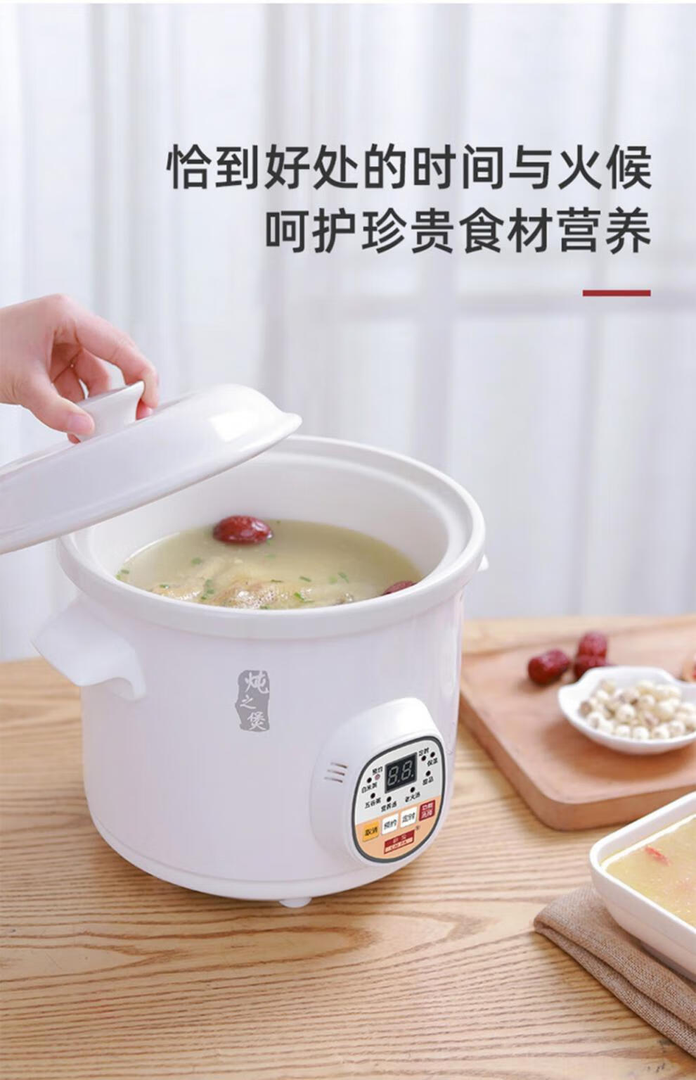 沭辰电炖锅全自动煲汤锅熬煮粥锅煮粥神器陶瓷养生汤锅家用小bb电炖盅
