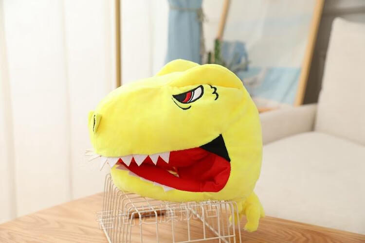 2022新款抖音同款 恐龙头套万圣节卡通毛绒头套拍照搞笑卖萌道具秋