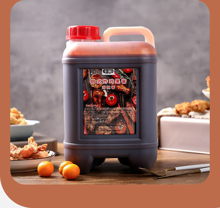 韩式甜辣酱炸鸡酱韩国炸鸡蘸酱果酱啤酒汉堡薯条调味连锁商用5kg奶香