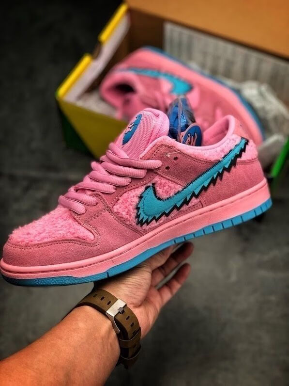 202秋冬新款sb dunk low跳舞小熊联名毛绒男女情侣运动低帮板鞋官方