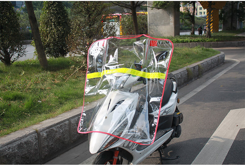 电动车挡风板挡雨透明摩托车挡雨膜电瓶三轮车高清前挡风罩pvc胶 三代
